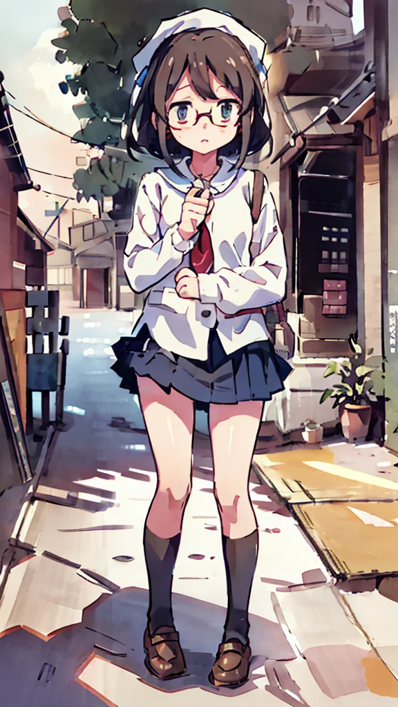 metropolis、water、Midnight、Moon、Blue light、sky、sea、Nsfw、masterpiece, high quality, 4K, HDR,, Stable Diffusion prompt: schoolgirl with short、brown hair and red-framed glasses, wearing a white blouse and navy skirt, white panties visible, navy socks and brown loafers, in a state of arousal and trembling with sexual climax,simple illustration style, In a nichijou (everyday life) Setting Image generation AI model used: Stable Diffusion (eleet- model)
id: i2