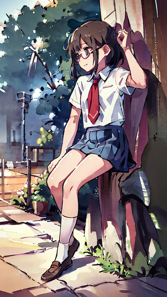 metropolis、water、Midnight、Moon、Blue light、sky、sea、Nsfw、masterpiece, high quality, 4K, HDR,, Stable Diffusion prompt:  schoolgirl with short、brown hair and red-framed glasses, wearing a white blouse and navy skirt, white panties visible, navy socks and brown loafers, in a state of arousal and trembling with sexual climax,simple illustration style, In a nichijou (everyday life) Setting Image generation AI model used: Stable Diffusion (eleet- model)

id: i2