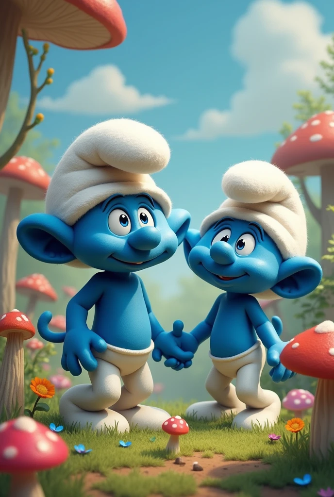 Draw me some Smurfs but they are sperm heads