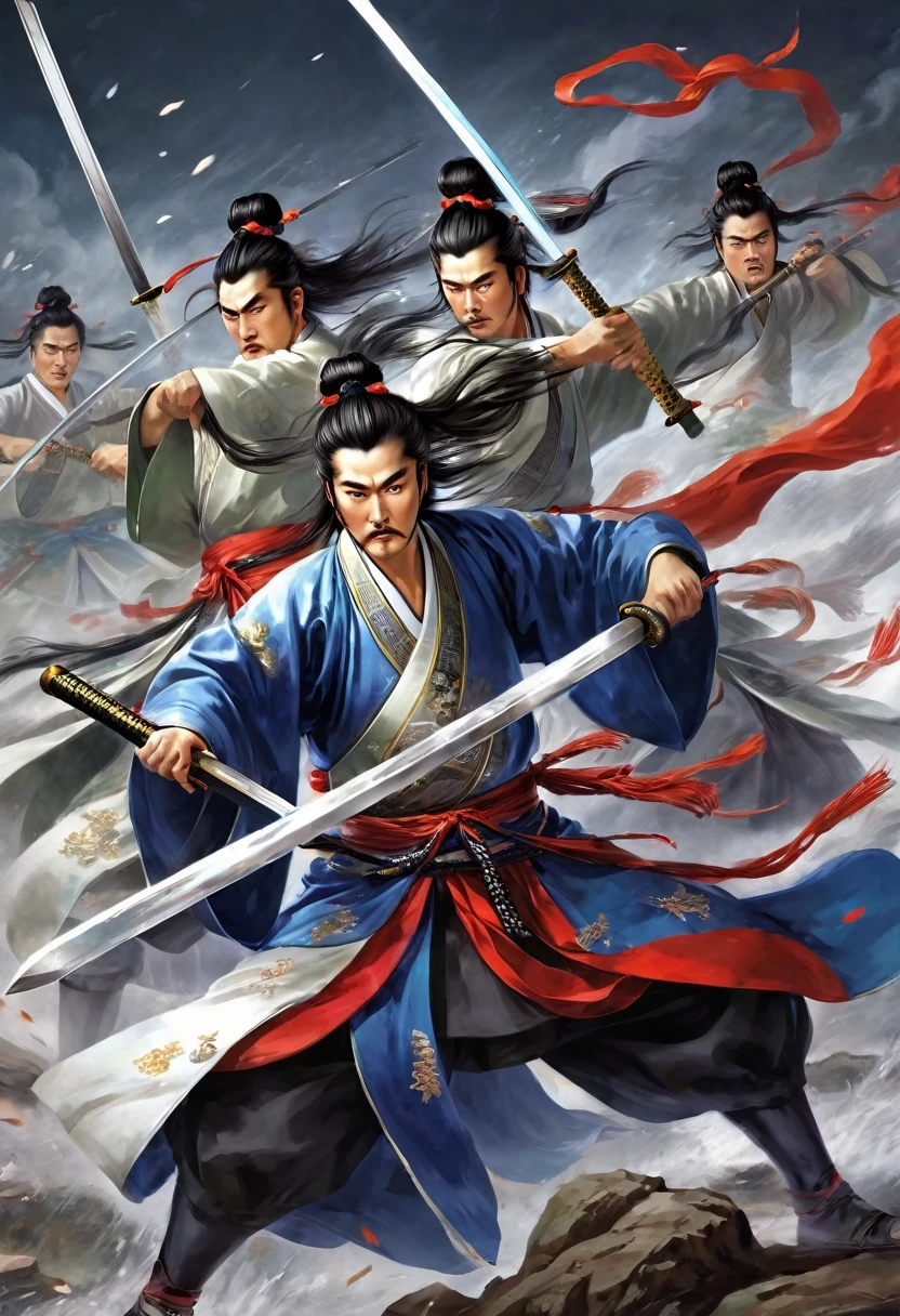 JoJo, Zhuge Liang, oiling, three handsome young men, battle,  208 years ago China, The beginning of a great war, weapon, Fight with a sword, 