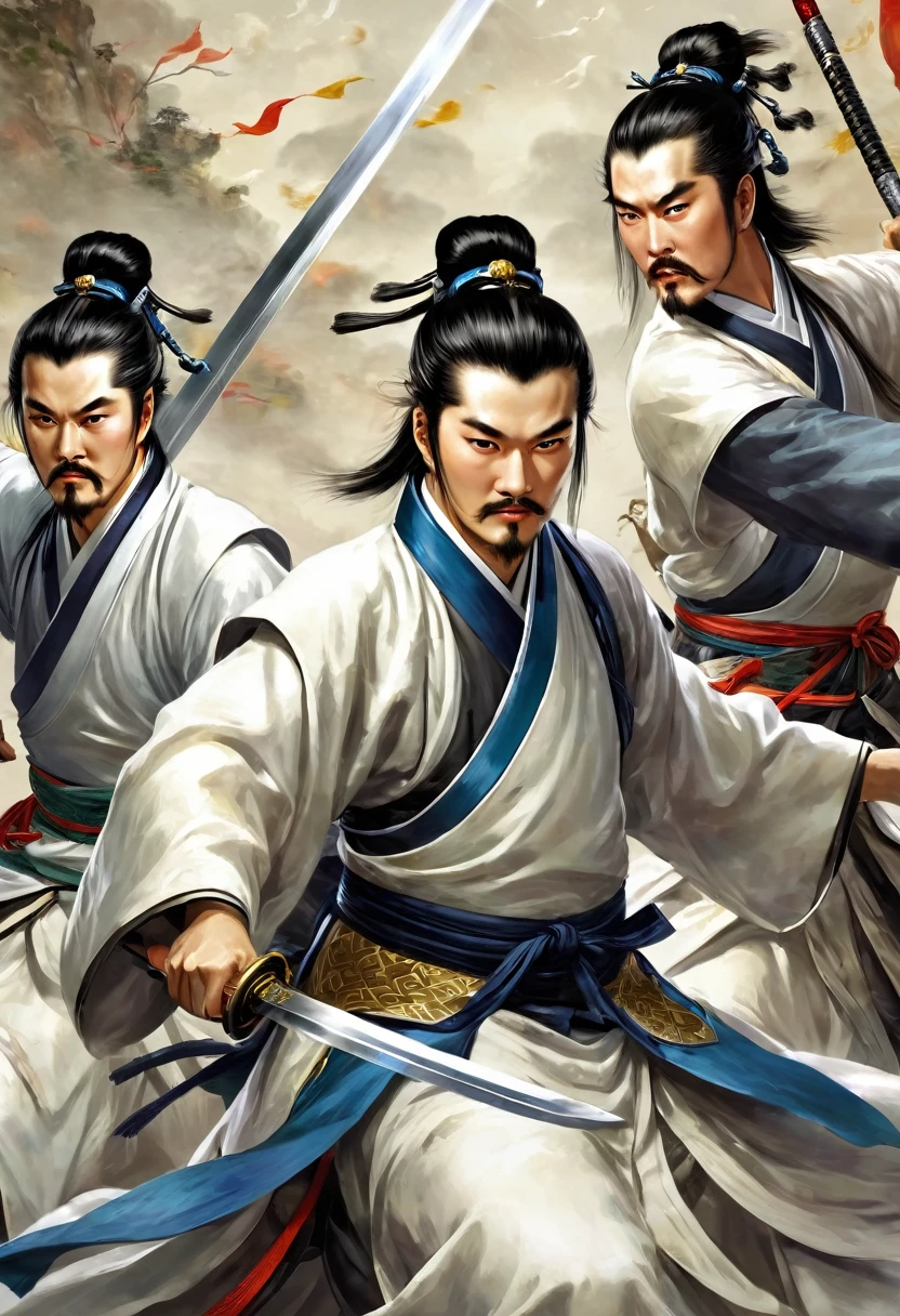 JoJo, Zhuge Liang, oiling, three handsome young men, battle,  208 years ago China, The beginning of a great war, weapon, Fight with a sword, 