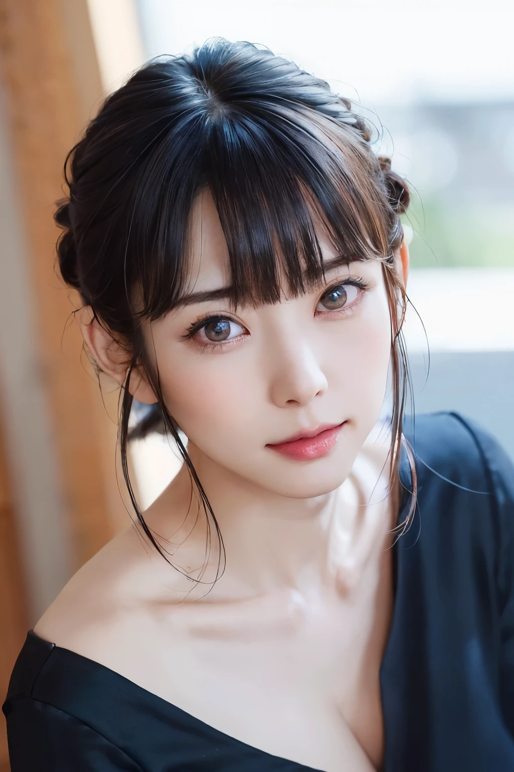 (masterpiece, Highest quality、Realisticに全てを詳細に美しく描画する、Very attractive adult beauty、Add strong highlights to the eyes、Look closely at the camera:1.4、A beautiful woman with mature charm、Ideal body type、Perfect Anatomy、Short Brunette Bob、Shiny Hair、Lip gloss),One Girl, alone, 明るい茶色のShiny Hair,Realistic, Looking at the audience、Please tilt your head a little, Bright colored crystal light blue eyes, 短いShiny Hair、 chestの中央に穴が開いた白いタートルネックの服,chestの真ん中に丸い穴が開いたセクシーな白いタートルネックのニットセーター、大きなchestの谷間を見せる、 Beautiful glossy lips, Lip gloss,prohibit, Upper Body、Big eyes、eyelash、Face is a little red、Embarrassing)、((Italian road system in winter))、((Short hair with bangs、Big eyes、Give students a very strong highlight、{Hugeな|big|Hugeなな|Mega} chest:2、とてつもなく大きなchest:2、Gazing at the audience、Very beautiful beauty、Listen carefully、Beautiful glossy lips、Long neck、Laugh a little、Beautiful Teeth、Laughing with your mouth open、Heart-shaped pupils))、28 years old、Very cute supermodel、{Huge|big|Hugeな|Mega} chest, chestの谷間、A very picturesque background、Beautiful out-of-focus background、A wonderful sexiness filled with classy charm、Very attractive style