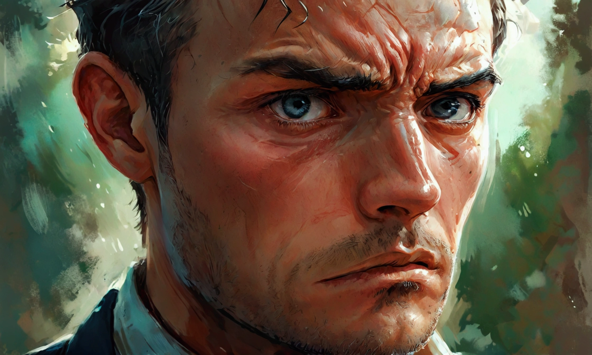 a worried man, worried facial expression, worried facial expression, worried facial expression, worried facial expression,manga style art,manga style art