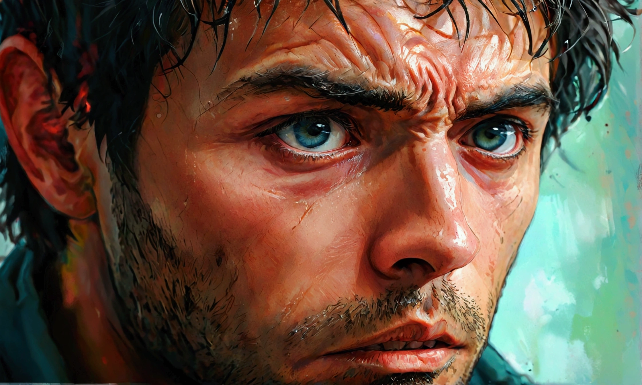 a worried man, worried facial expression, worried facial expression, worried facial expression, worried facial expression,manga style art,manga style art