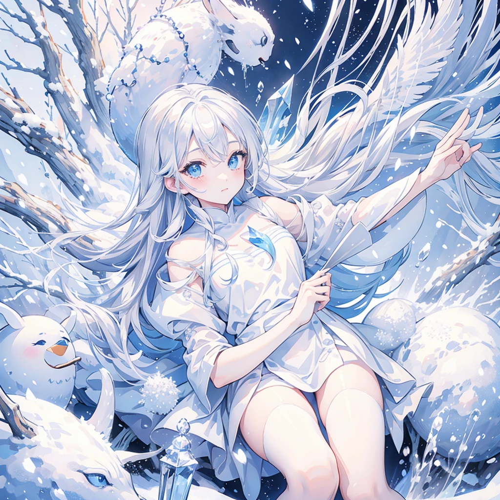 Frozen、snow、white、white銀、Silver World、