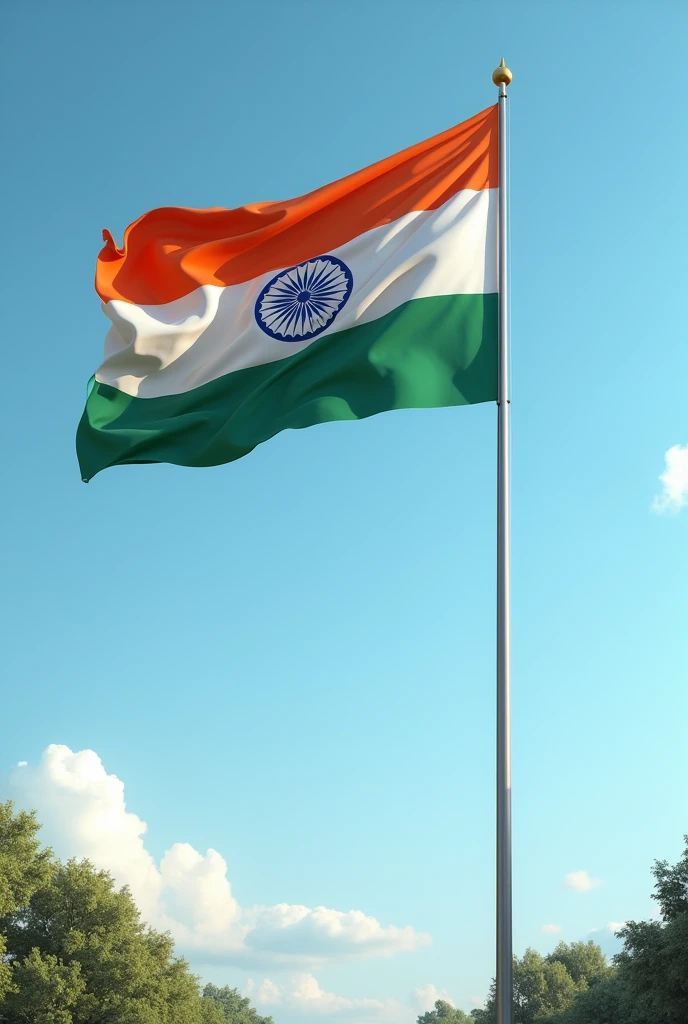 
Big India flag long stick 
