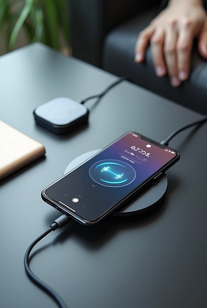 Believe me, a charger that is wireless but not necessarily close to the phone that can charge the phone at a maximum distance of 10 meters