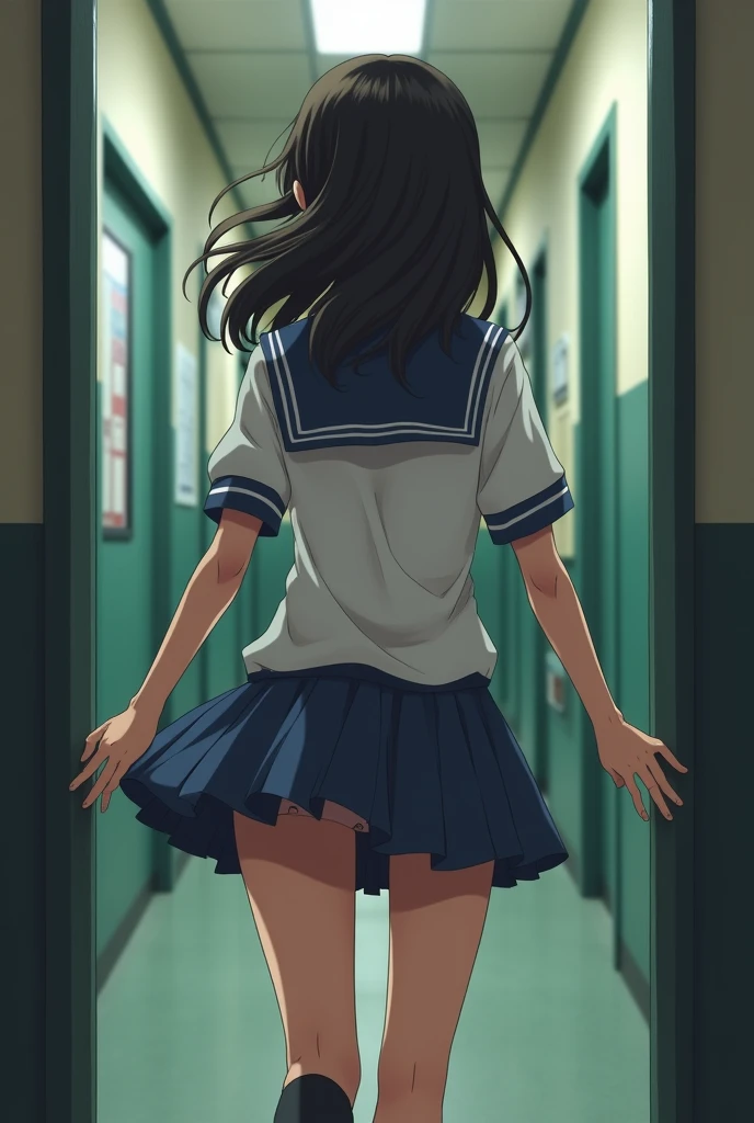 Panty shot
girl uniform
Showing off