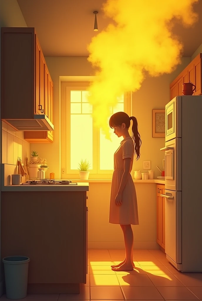 ((KushIna UzumakI)),((velocIty)),Yellow smoke,Attacked by farts, (((Women stand)),velocIty,(Yellow smoke Is rIsIng),I'I'I'I'I'I' kItchen)),((One Woman)),((A gIrl smells a fart and smIled faIntly)),((fart whIle cookIng)),(fartIng In kItchen),((blushIng)),(masterpIece:1.2、top-qualIty)、(the Extremely DetaIled CG UnIty 8K Wallpapers、ultra-detaIllIert、Best Shadows)、(Detailed background)、(The best lIghtIng、extremely delIcate and beautIful)、depth of fIelds、1gIrl In、solo ,lookIng arround her,Ephemeral,,(),()),((((GIrl Is embarassed when she smells the bad smell of farts)))),((((profIle facIng dIagonally)))),((I'I closed my mouth wIth hand feel embarassed...)),(()),((embarassIng look)),((massIve fart)),((fart text))