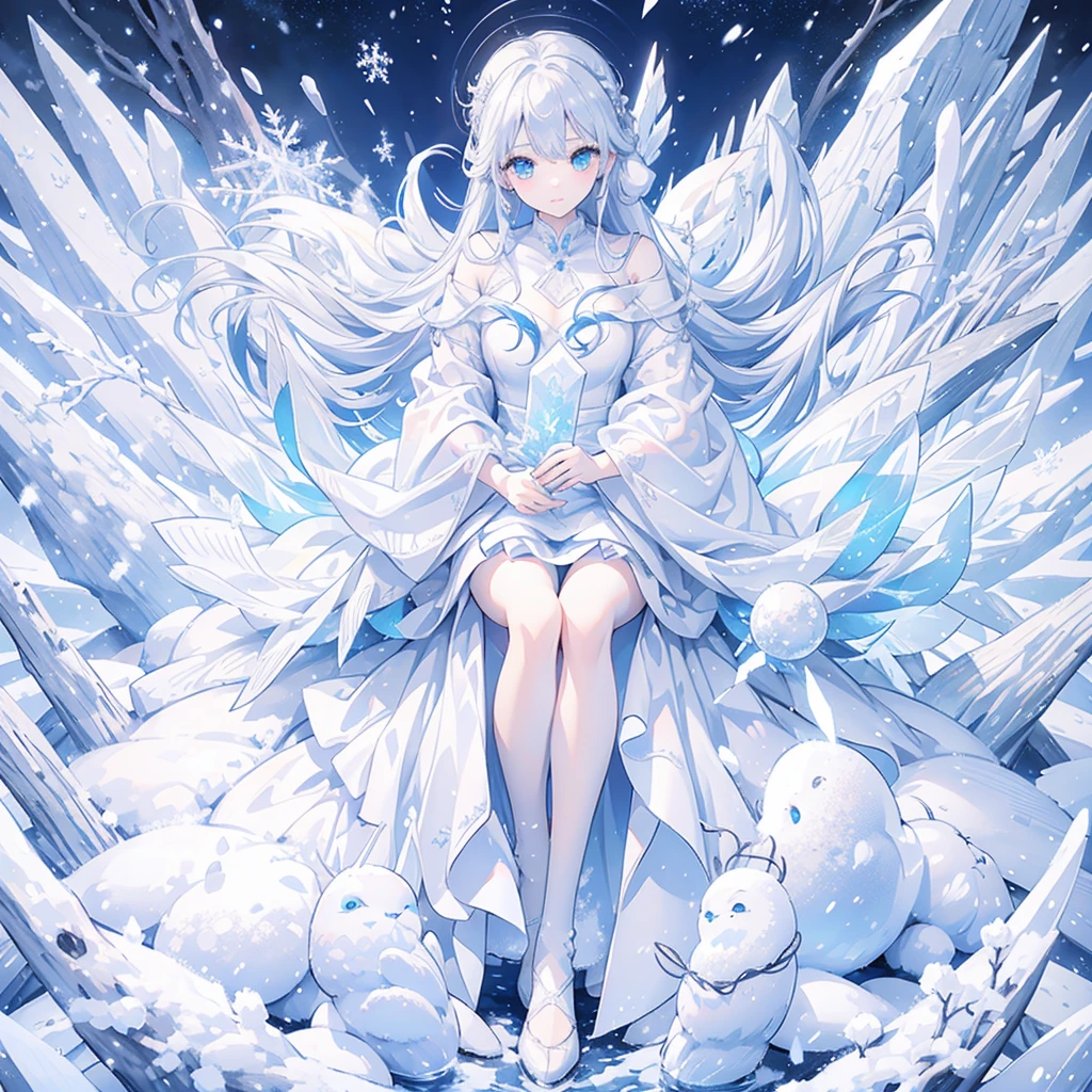 Frozen、snow、white、white銀、Silver World、snow結晶、white、Frozen