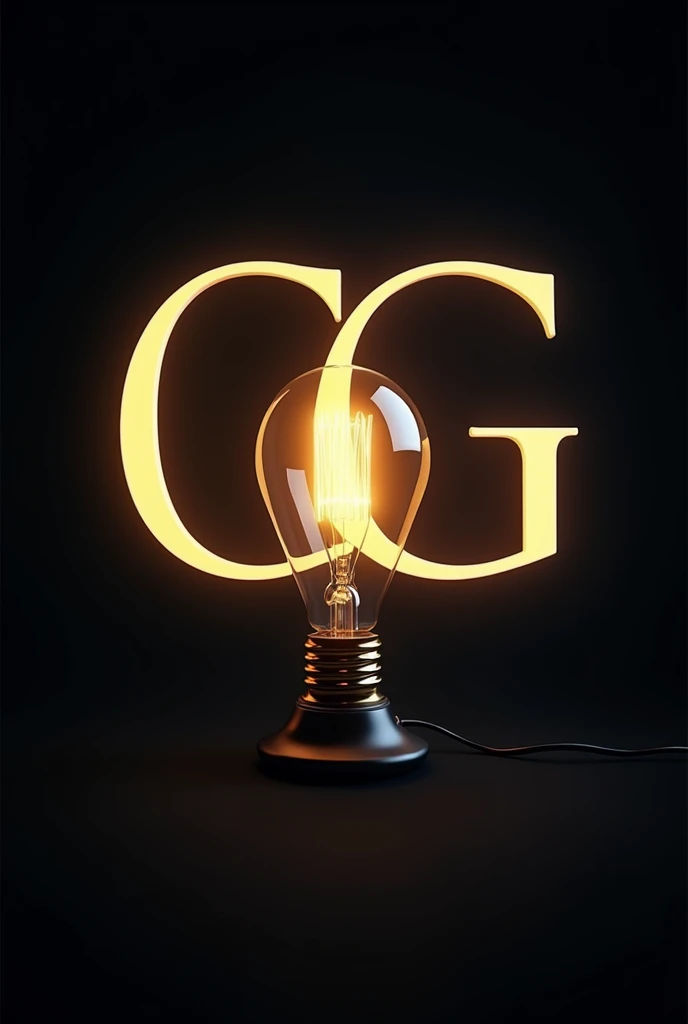 image of a logo with the letters "CG" and a lamp as a more thematic idea with tones of intelligence
