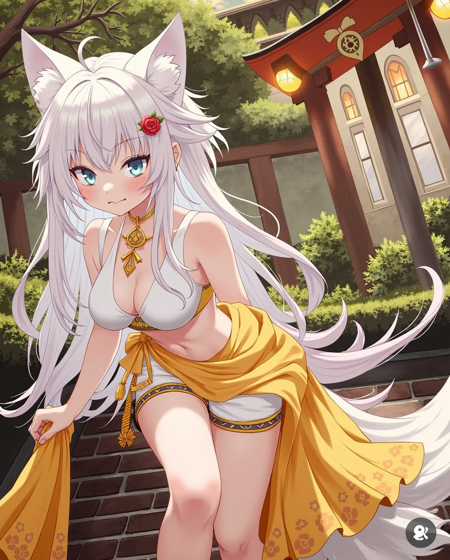 Berserk style war, serious style, 1nekogirl, pink_and_white_cat_ears, fox tail, limited palette, long Straight pink hair, detailed blue eyes. Cat face expression. She is a Mercenary with scars, She is riding a black demon wolf. Outdoor scenery. Point a sword upwards. Behind them there is an army. War is coming. She wear a light armour, with blue trasparent veil. She has bare shoulders. They will fight on Red clay. Castle behind her. Cinematic lights. Extra detailed. Lord of the ring style.