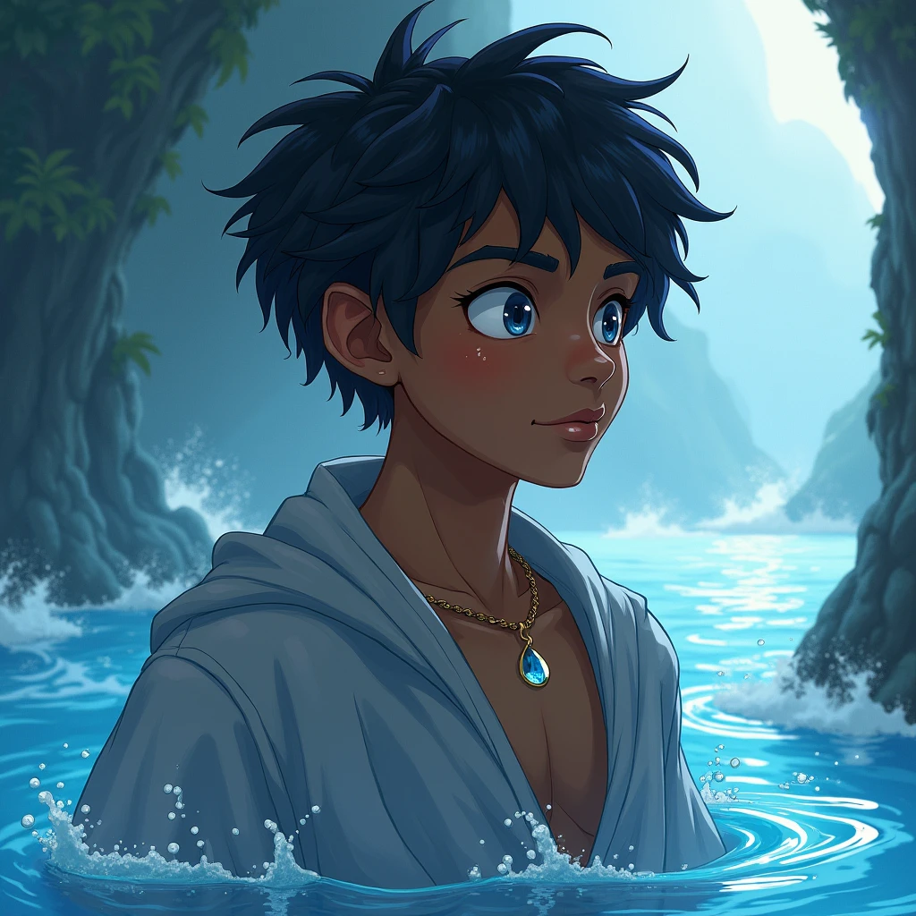 A calm and wise boy from the Moonshadow Clan, who excels in water magic. He has deep brown skin, and his eyes shimmer like the ocean.