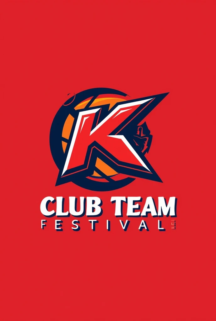 I am currently a high school student and will be the leader of the red team at the sports festival.、We decided to make T-shirts for the group.。I would like to design a plain red T-shirt with a logo as an accent.。Think about the logo you want to use.。
Please make it look like a sports club logo but please don't use a ball。
Please do not use letters again.。
Please make it a little more pop and cute.。
Please change the letter H to K in that image.