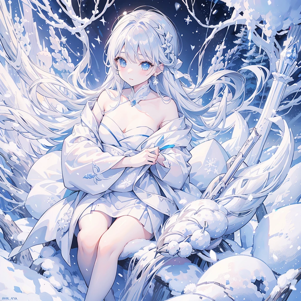 Frozen、snow、white、white銀、Silver World、snow結晶、white、Frozen、snowの妖精、Perfect Anatomy、