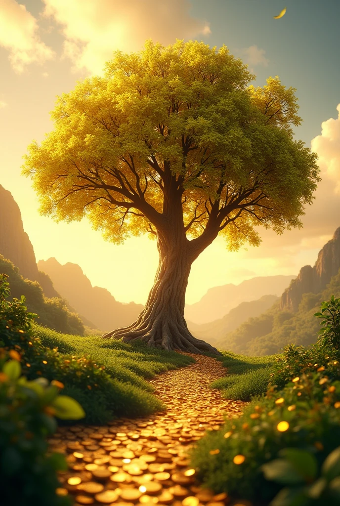 Money Tree, success, motivation, entrepreneurship, gold river, golden hour 