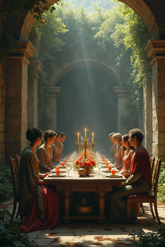 We are going to held a outdoor dinner party. The theme was an old abounded kindom so we need design a dinner counter