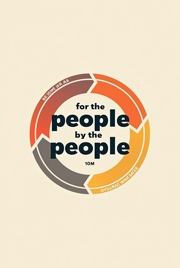 LogO for circular handloom having slogan to the people , for the people , by the people 
