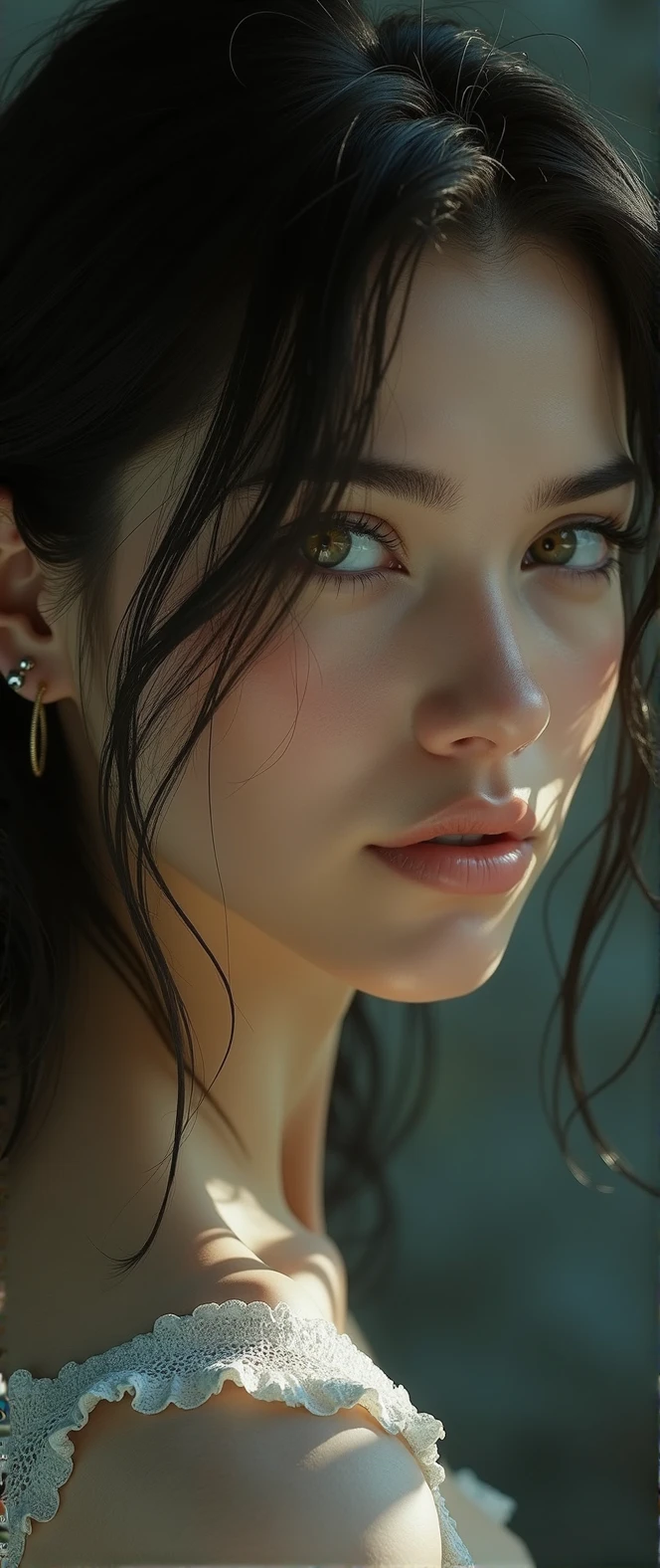 Luis Royo(Luis Royo)의 놀라운 masterpiece, 8k, masterpiece, RAW photos, best quality, realistic, extremely detailed CG unity 8k wallpaper, depth of field, Cinematic Light, lens flare, ray tracing, (very beautiful face, beautiful lips, beautiful eyes), Face with intricate details, ((highly detailed skin), Pretty 1 girl highest quality photo, ultra high resolution, (Actually:1.4),Beautiful woman with a slender body:1.4, Distinct abs:1.4, on the island,ultra fine face,exquisite eyes,double eyelid,(((nude))), open your legs