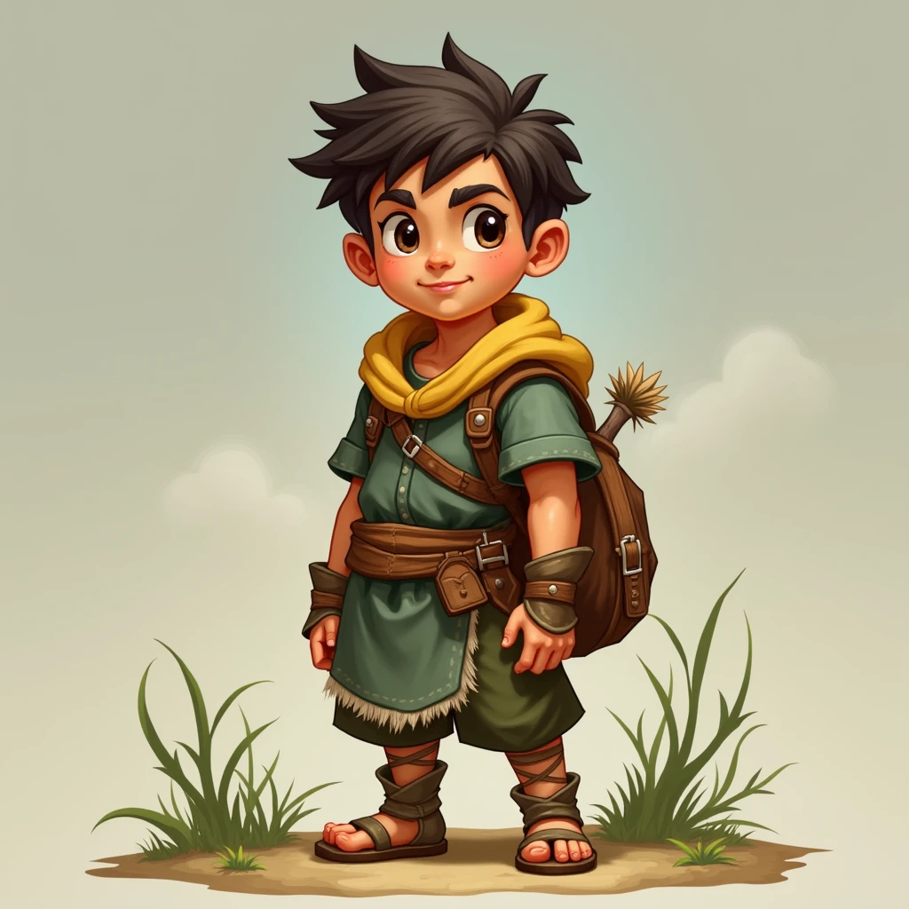 A young boy from the Earthbound Village, known for his strength and connection to the earth. He has a sturdy build and wears clothing made from natural fibers.
