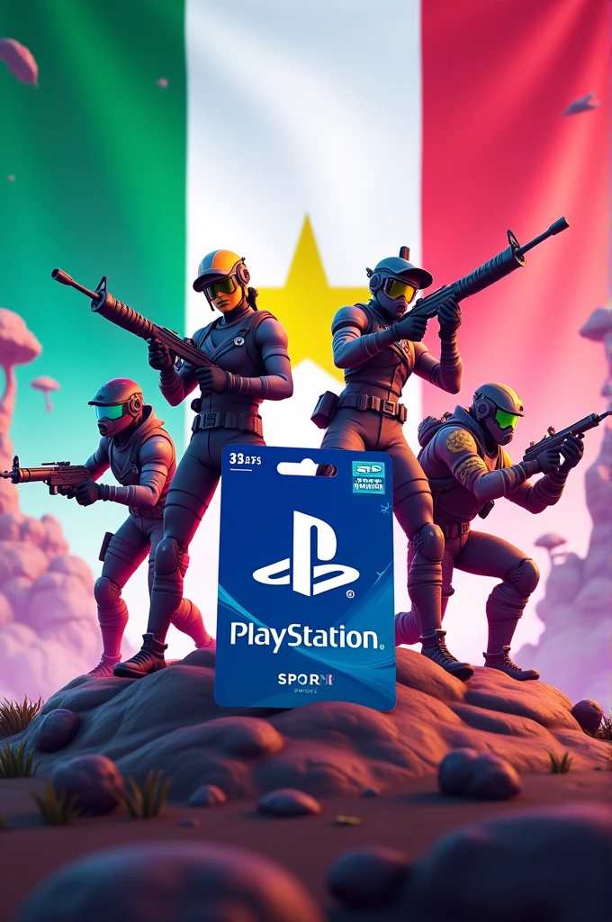 Fortnite+PSN carde + +cote d’ivoire color flag