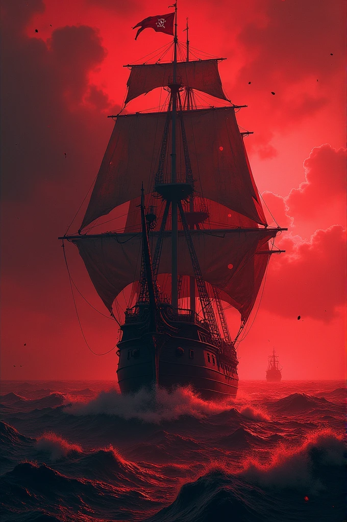 (Ship Black pearl)(sail no sea of blood)(damage from battle)