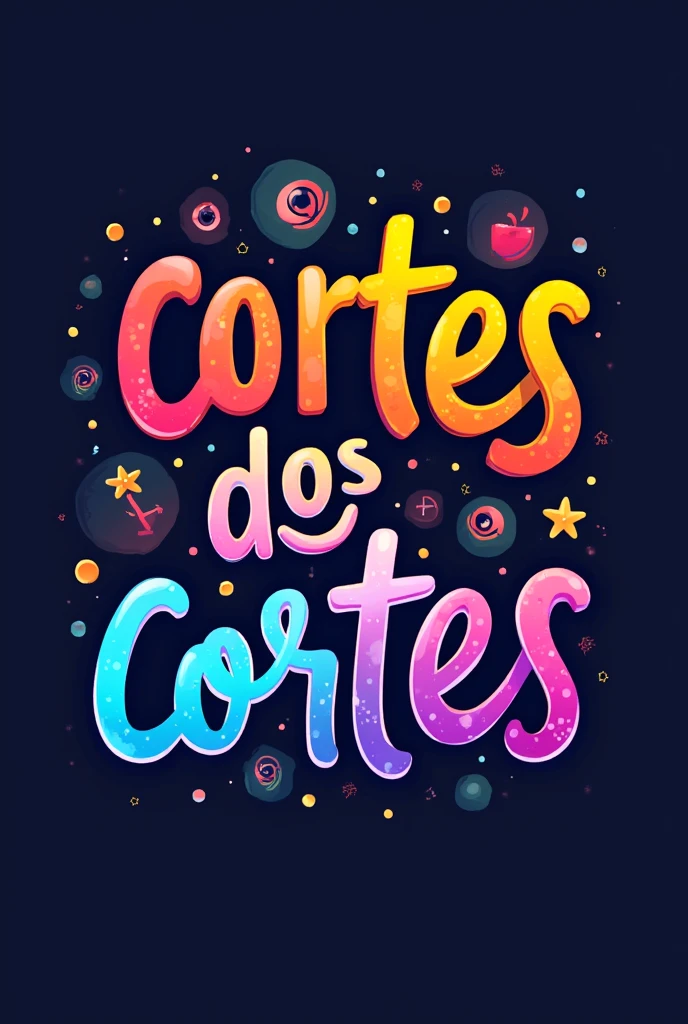 Eye-catching logo for “cortes dos cortes” with vibrant colors