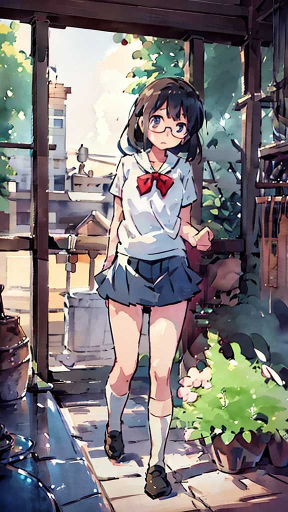 metropolis、water、Midnight、Moon、Blue light、sky、sea、Nsfw、masterpiece, high quality, 4K, HDR,, Stable Diffusion prompt:  schoolgirl with short、brown hair and red-framed glasses, wearing a white blouse and navy skirt, white panties visible, navy socks and brown loafers, in a state of arousal and trembling with sexual climax,simple illustration style, In a nichijou (everyday life) Setting Image generation AI model used: Stable Diffusion (eleet- model)

id: i2