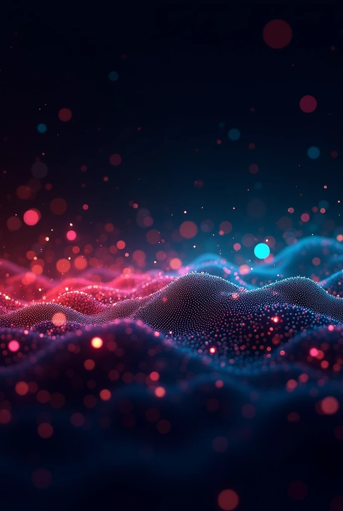 Half-electronic image of colors and sound movements with a dark background