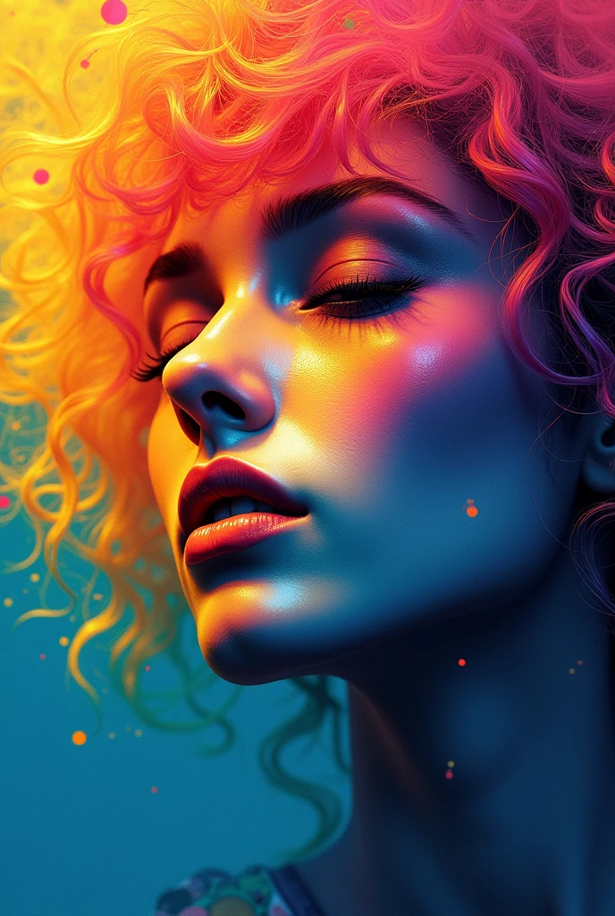 art that demonstrates a deep understanding of colour theory and expresses a chosen emotion in a creative and impactful way.