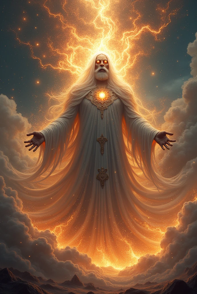 Make me a mad god of the universe with powerful aura