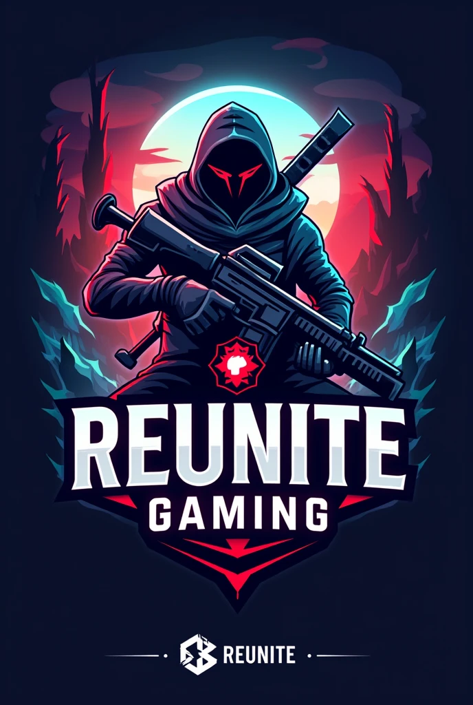 PHILIPPINES BEST Mobile GAMING Team Logo with "(REUNITE GAMING)" Lettering.