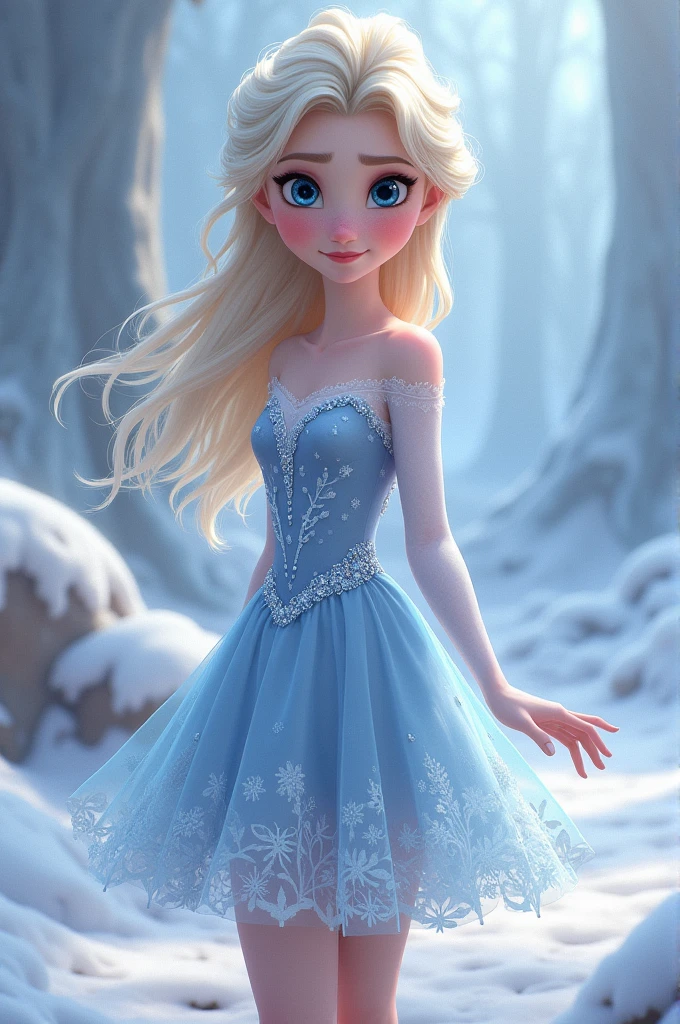 Elsa from Frozen 2 beautiful picture in short dress 