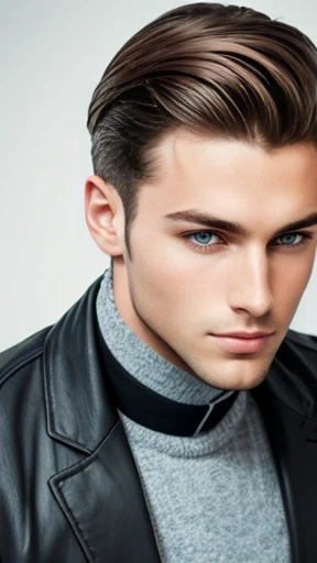 A young handsome German man Stylish focus on the face