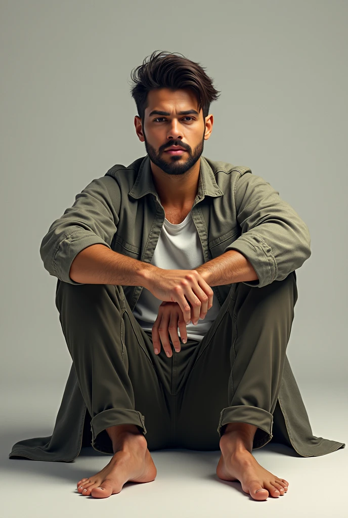 seated man legs