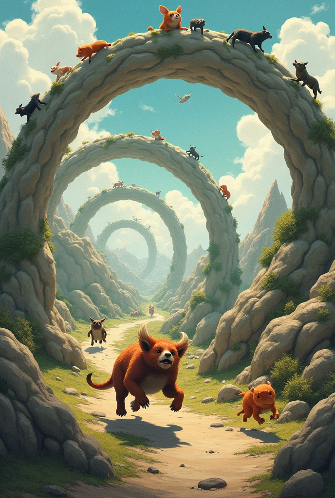 On the Moebius strip、Creatures living on Earth are chasing each other