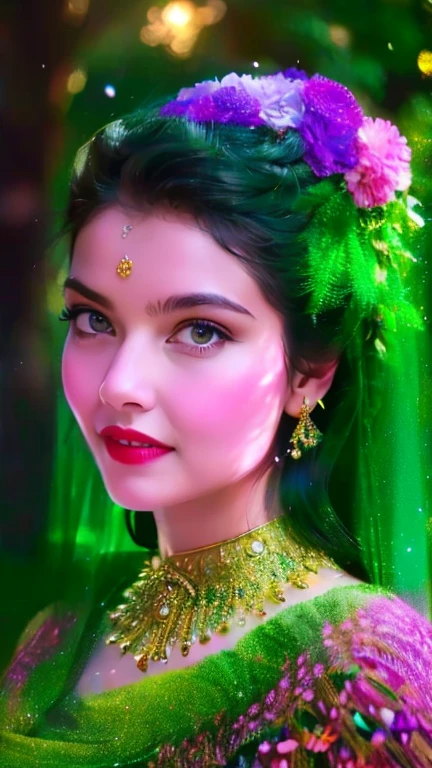 a beautiful girl in a lush garden, surrounded by colorful flowers, gazing up at a starry night sky, (best quality,4k,8k,highres,masterpiece:1.2),ultra-detailed,(realistic,photorealistic,photo-realistic:1.37),extremely detailed eyes and face,longeyelashes,detailed flower petals,detailed starry night sky,vibrant colors,cinematic lighting,intricate background details,fantasy,dreamlike