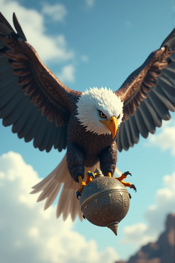 There is a scene in the novel 'Sindh Bad Jahaji Ka Safar' in which a big eagle lifts the 'Sindh Bad' and takes it, note not to fill color, leave color space empety
