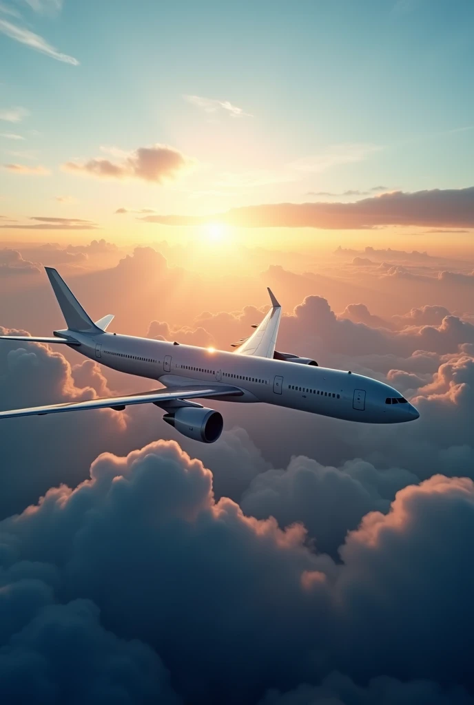 A cinematic picture of an airplane