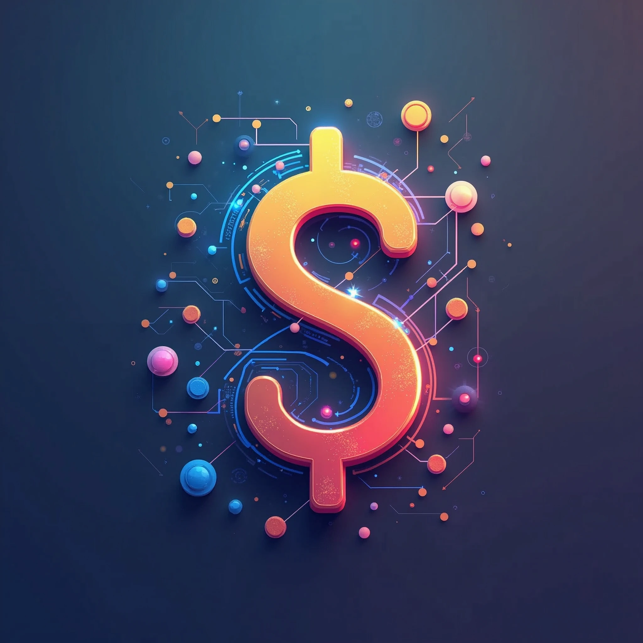 Money logo, logo for social network, money and trading