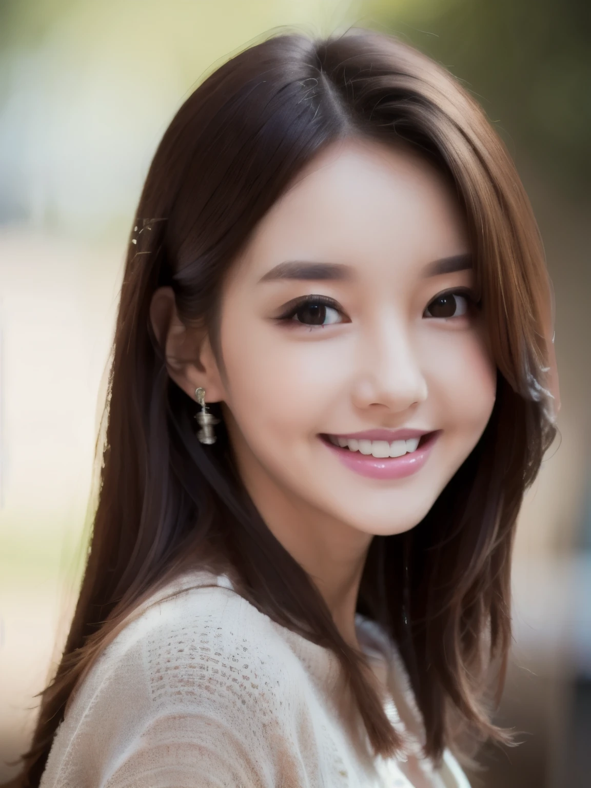 (best quality,highres,ultra-detailed),1girl,solo,portrait, smile , Translucent white skin,8k,