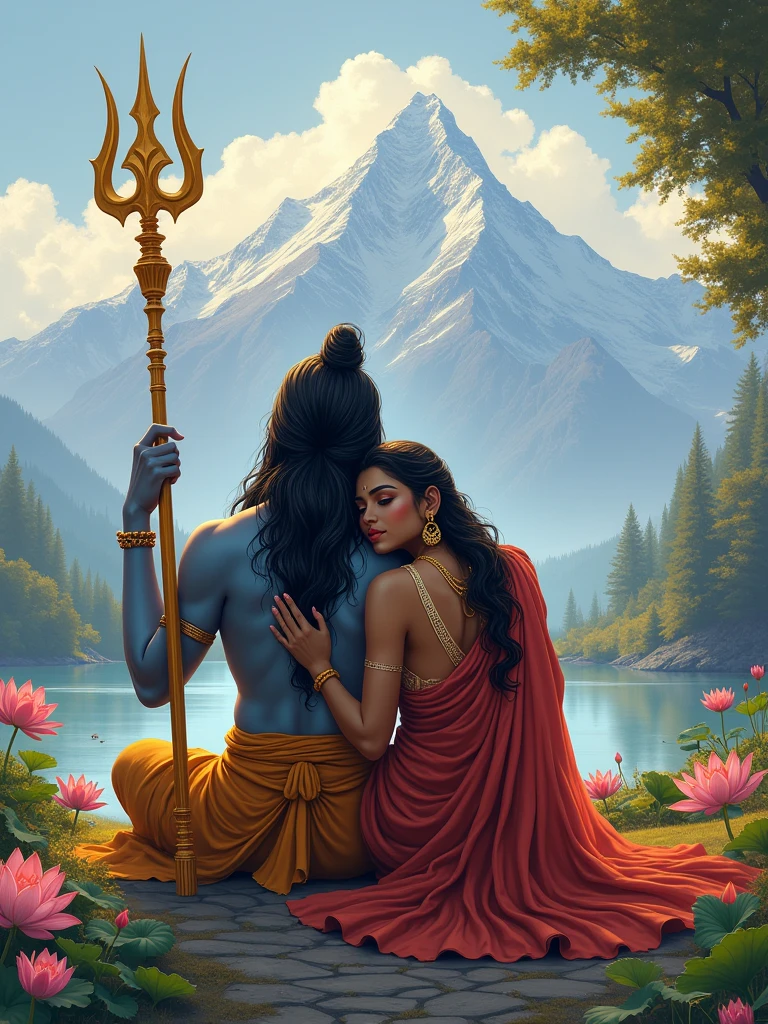 God mahadev with maa kaali