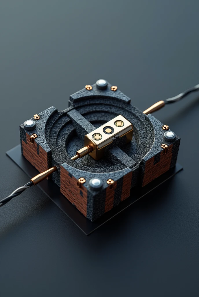 Actual image, micro cavity electric generator, two electrodes, porous carbon electrolytes
