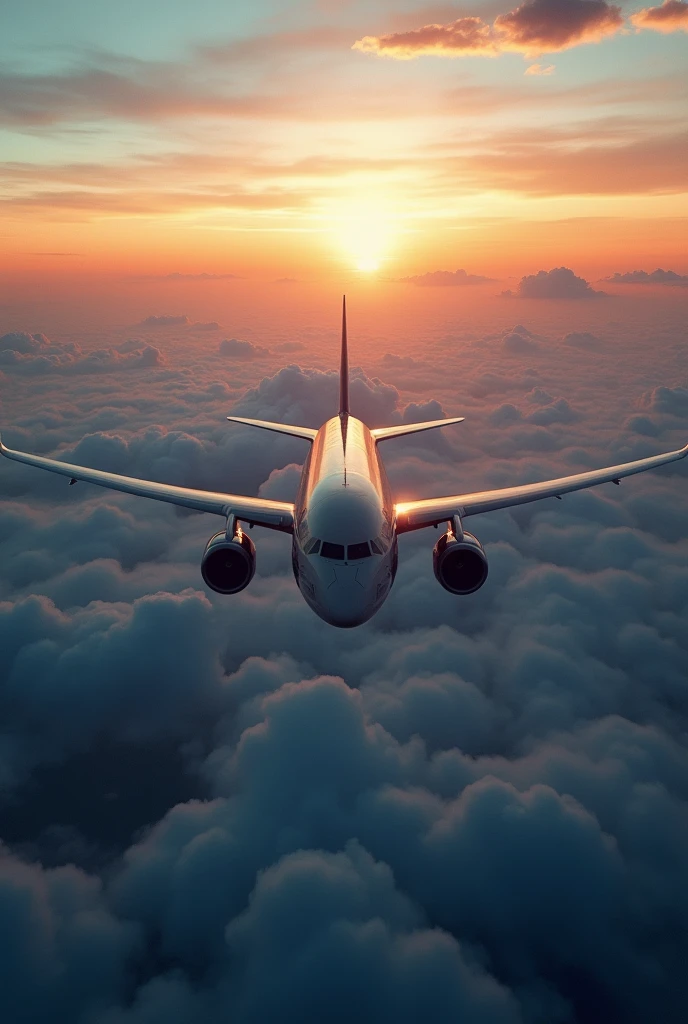 A cinematic airplane picture