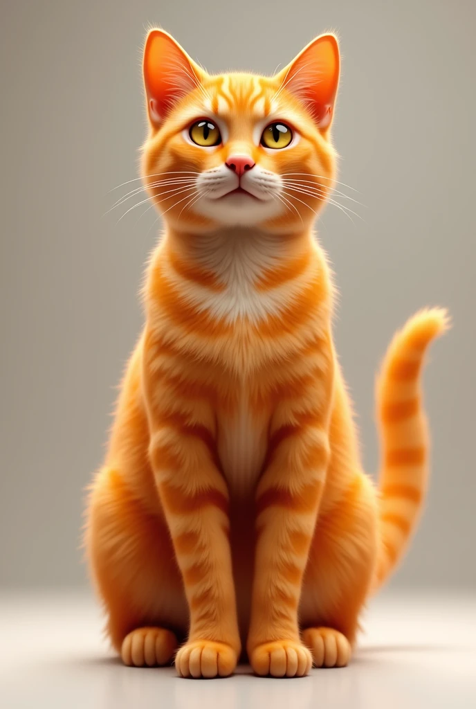 an orange cat in the center