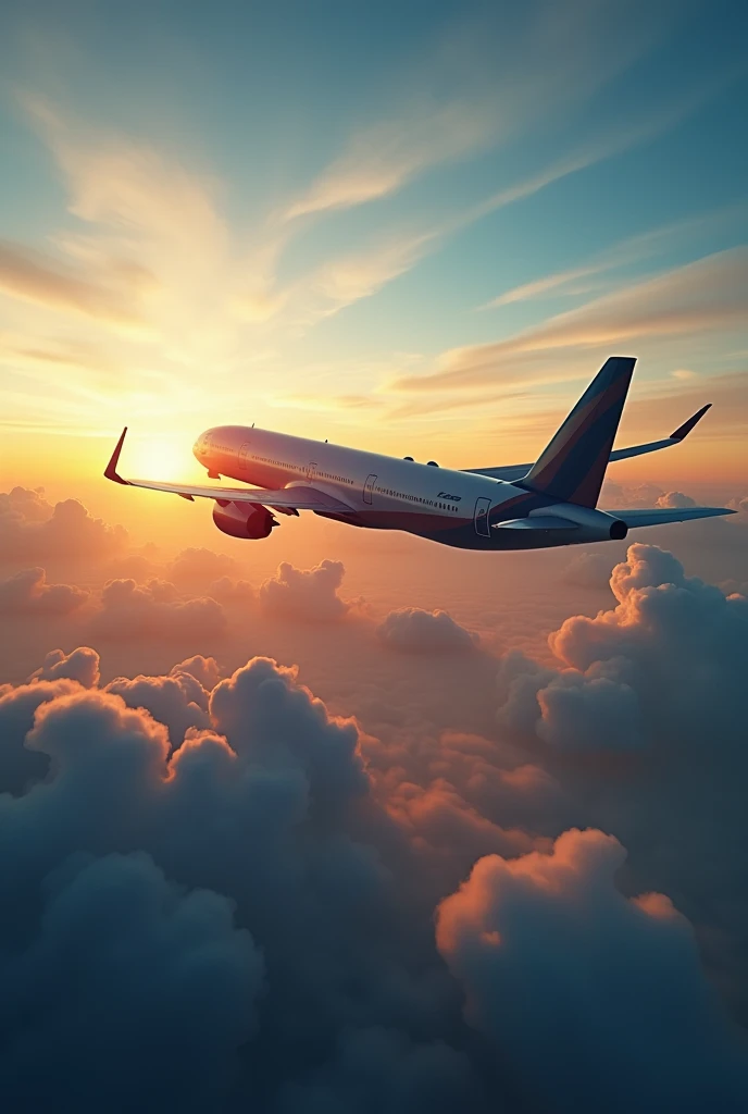 A cinematic picture of departure airplane