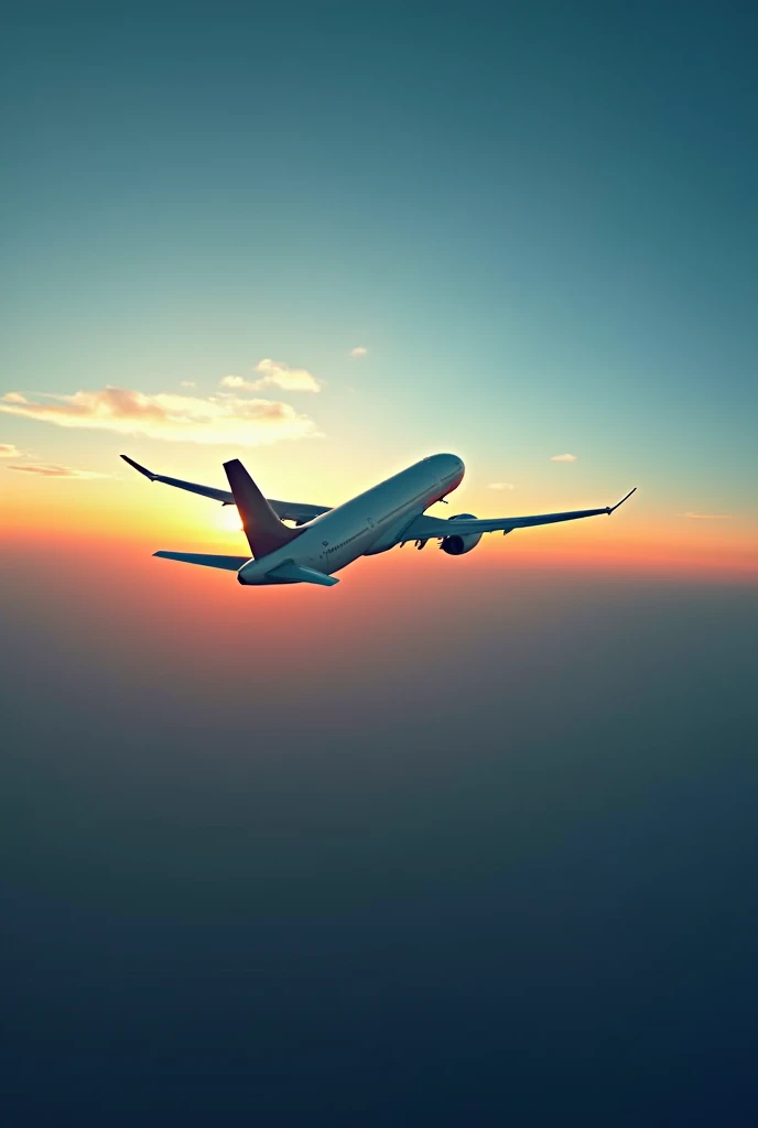 A cinematic picture of departure airplane