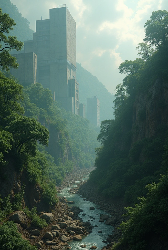 Pic of climate change ; show deforestation, developmental structure, negligence, unawareness everything in one