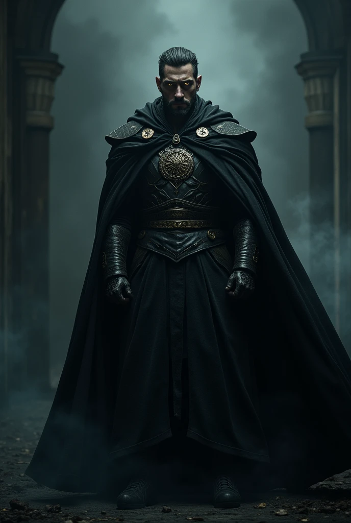 Make a picture of king who is newly motivated and dark background