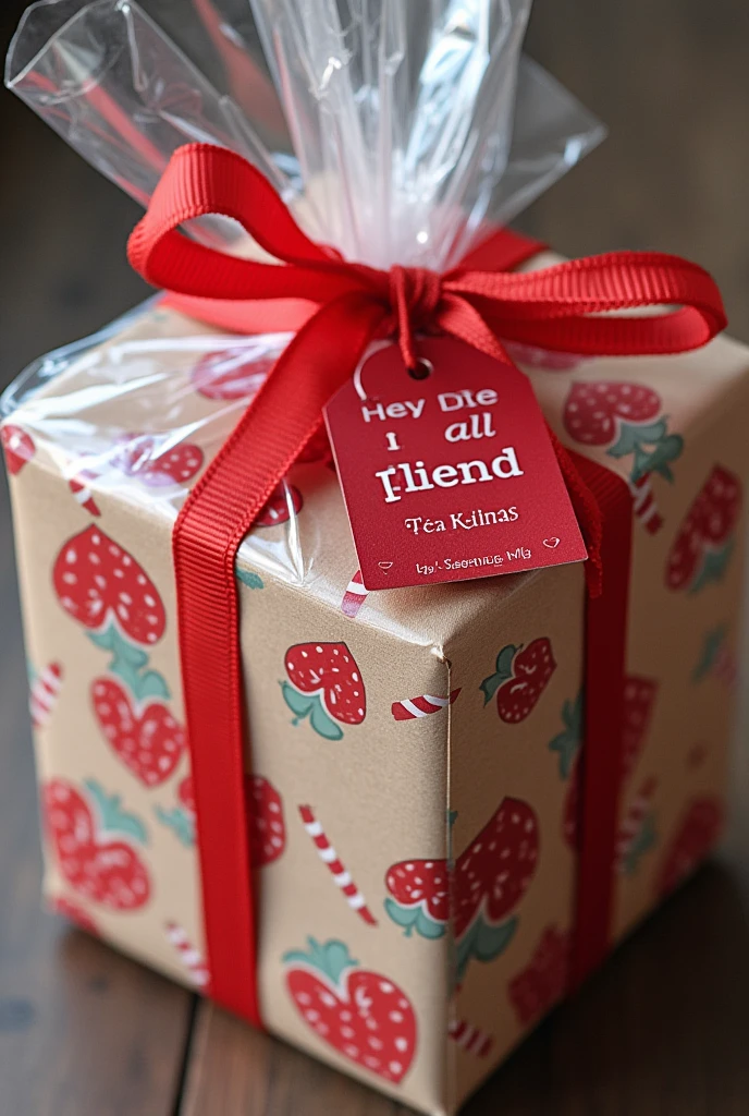 I want a gift with candy and a secret friend tag on the gift.